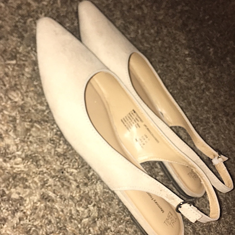 Size 11 Tan/Beige sling back flats